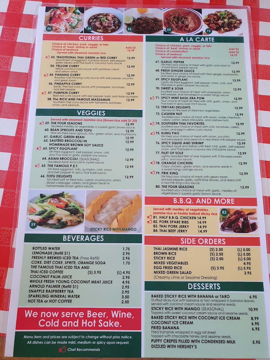 Mojave Thai Cuisine Menu - Image 3